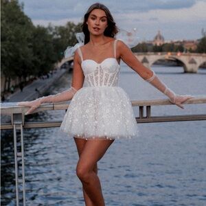 Rosie Etienne Rosie Mini Bridal Dress Size 2